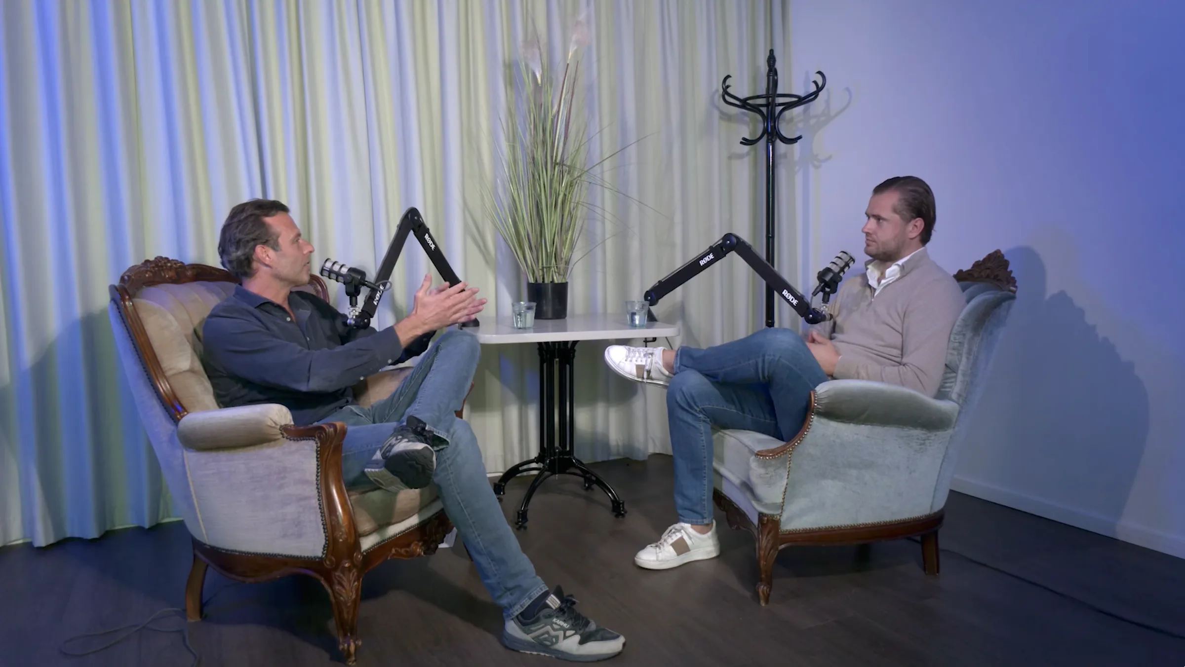 Podcast opnemen in de studio